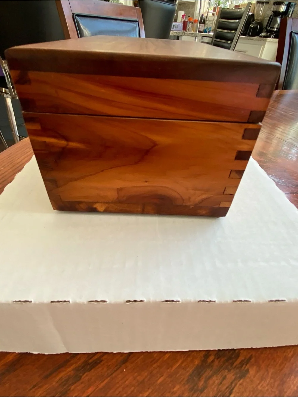 Wood Jewelry and Keepsake Box in Natural Brown